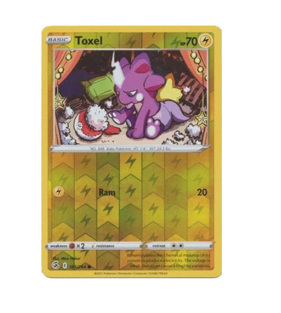 Pokemon – Toxel – 105/264 – Reverse Holo – Fusion Strike – NM/M
