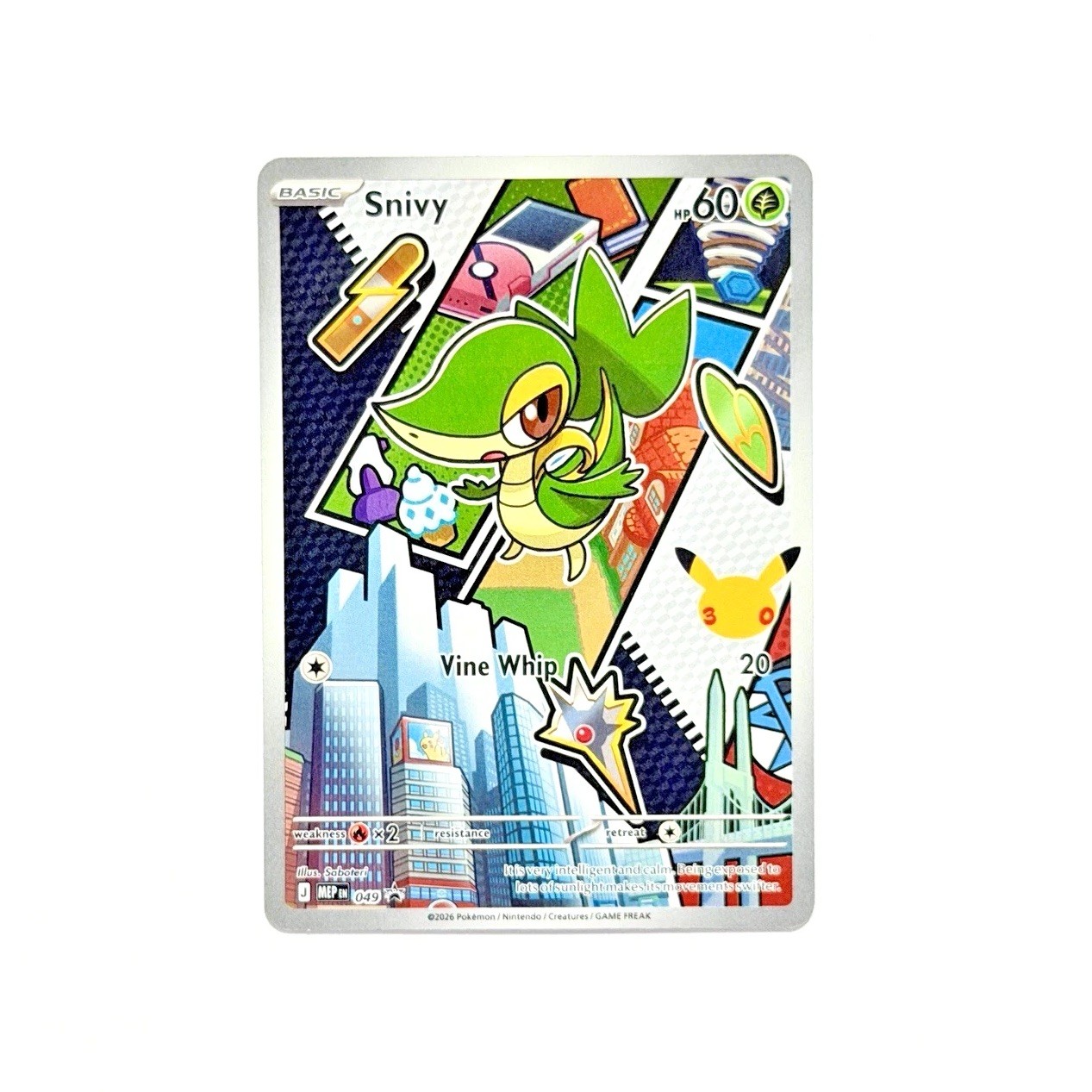 Pokemon Snivy 049 First Partner Illustration Collection Series 2 Promo NM