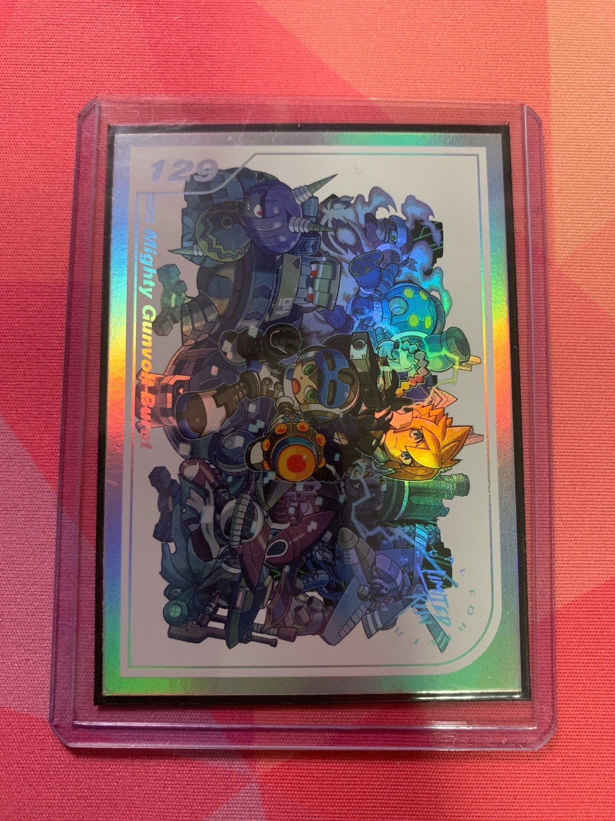 Mighty Gunvolt Burst Limited Run Silver Trading Card #129 New No Creases Tears