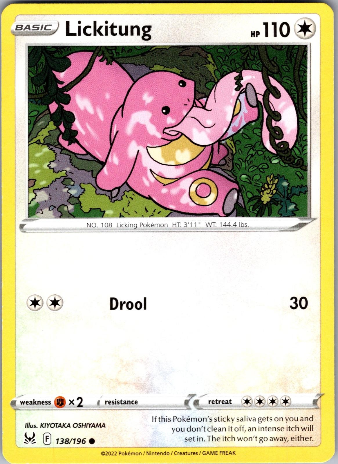 Lickitung Lost Origin 138/196 Common Pokemon Near Mint
