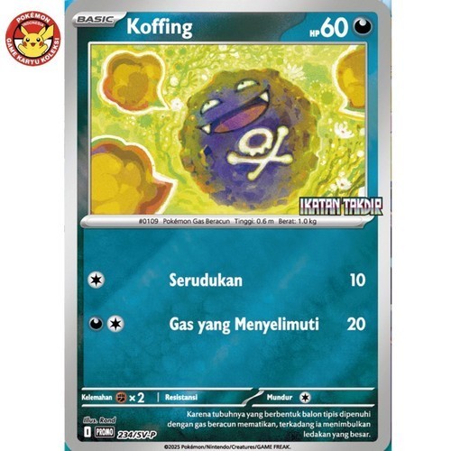 Koffing Promo 234/SV-P Holo Ikatan Takdir Stamp Pokemon Indonesia