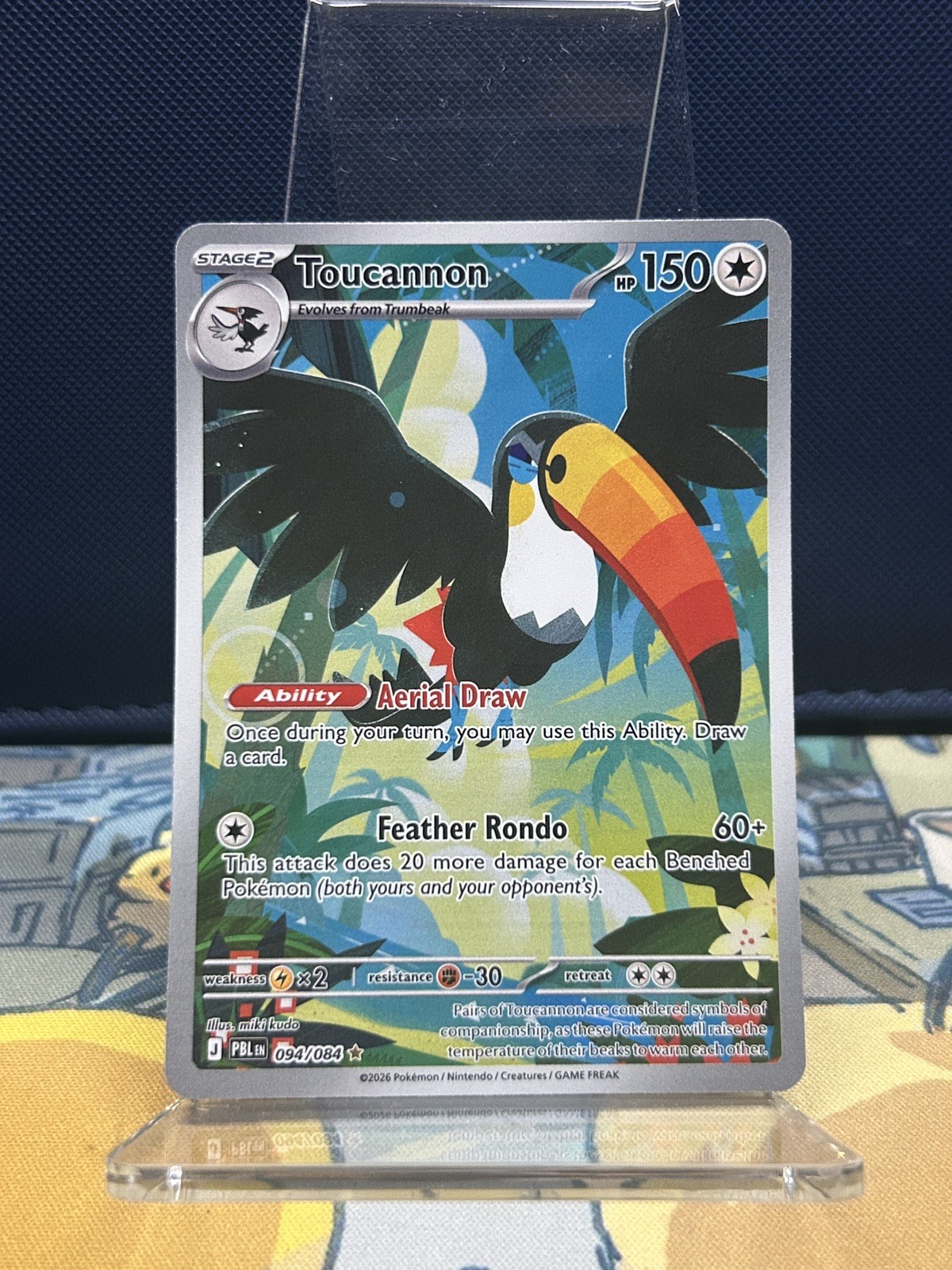 2026 Pokemon MEG Pitch Black Toucannon 94 /84 Illustration Rare Full Art Rare