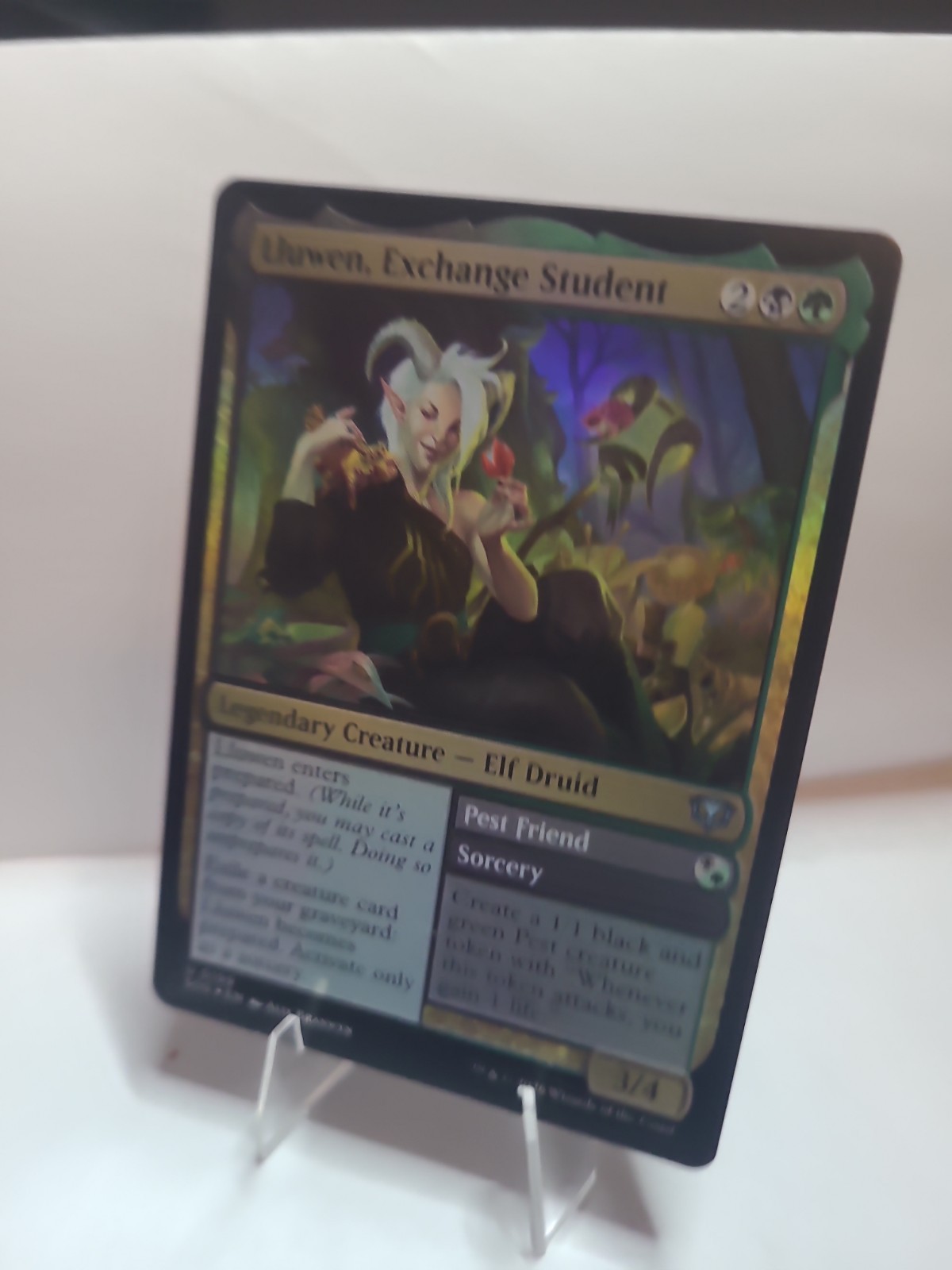 Lluwen, Exchange Student Pest Friend Foil (Secrets of Strixhaven) #199 MTG NM