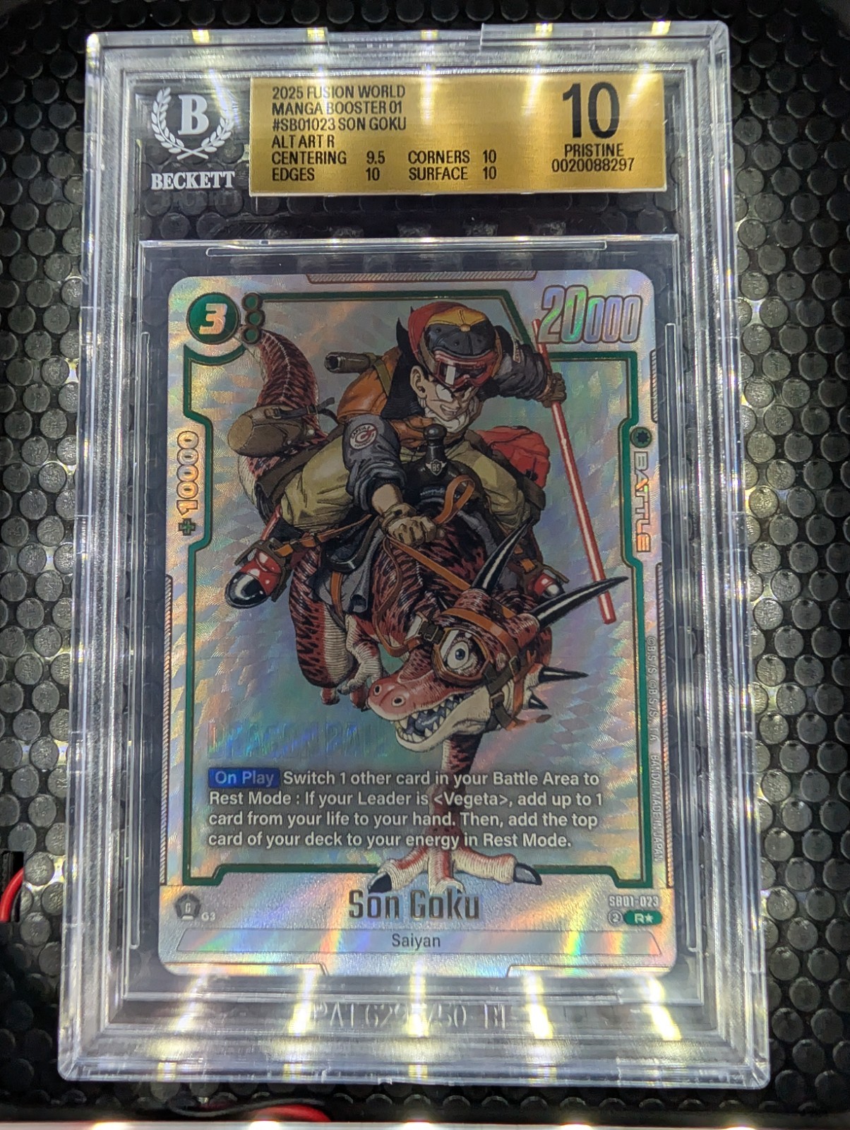 2025 Dragon Ball Fusion World Manga Son Goku R Alt Art SB01-023 BGS 10 PRISTINE