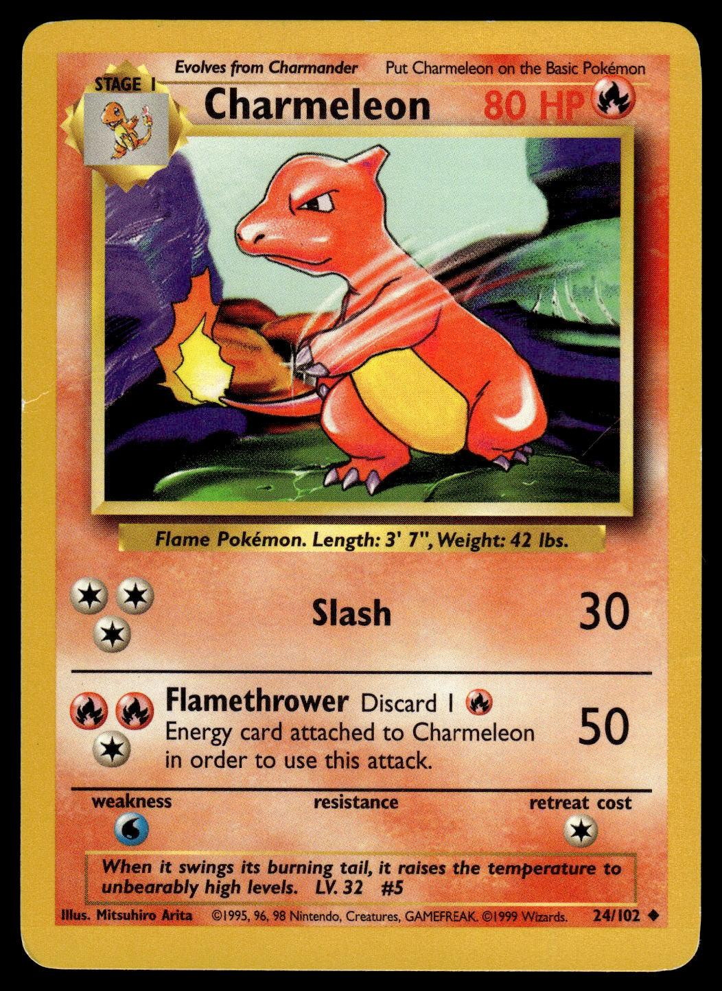 Charmeleon 24/102 ( MP ) UC | Base Set Unlimited | Pokemon