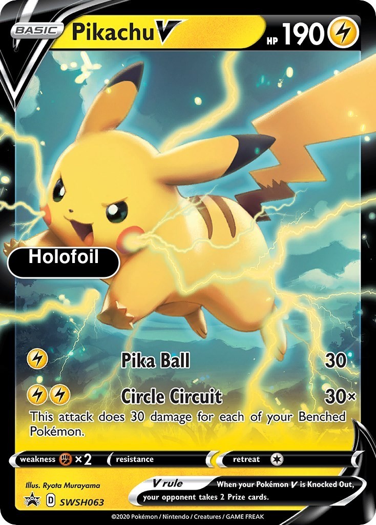 Pokemon – Pikachu V – Holofoil [SWSD – SWSH063 Near Mint]
