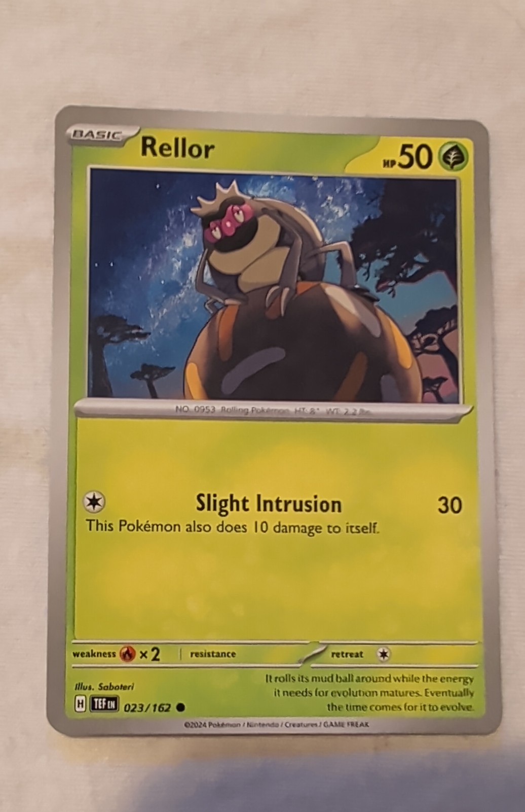 Pokemon Rellor 023/162 SV05: Temporal Forces Regular