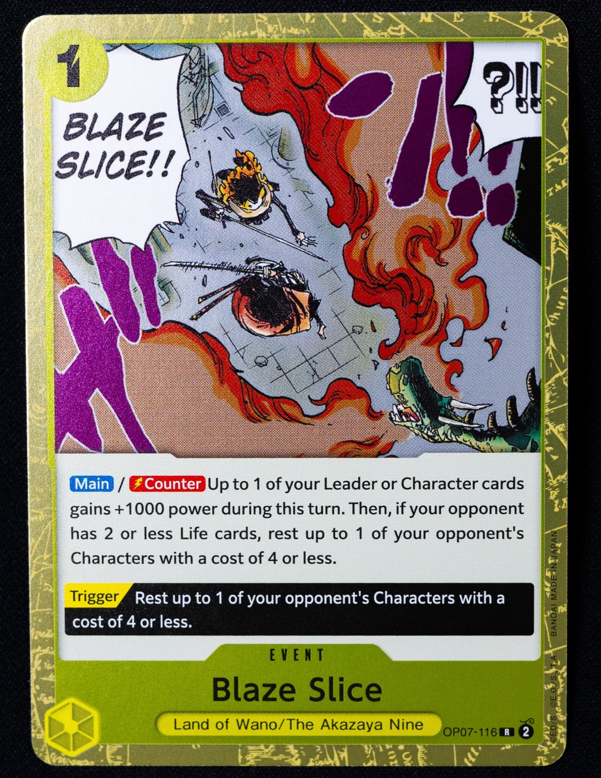 Blaze Slice OP07-116 Foil R 500 Years in the Future NM