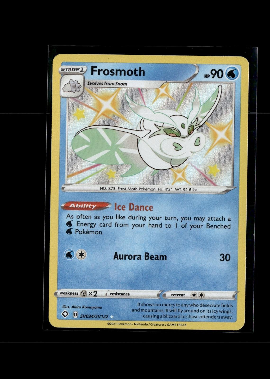 Frosmoth SV034/SV122 Shiny Rare Shining Fates Shiny Vault Pokemon Holo Near Mint