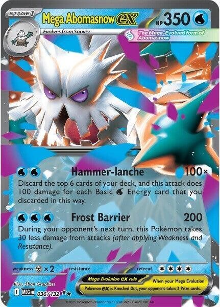 Mega Abomasnow ex 036/132 Me01: Mega Evolution Holo