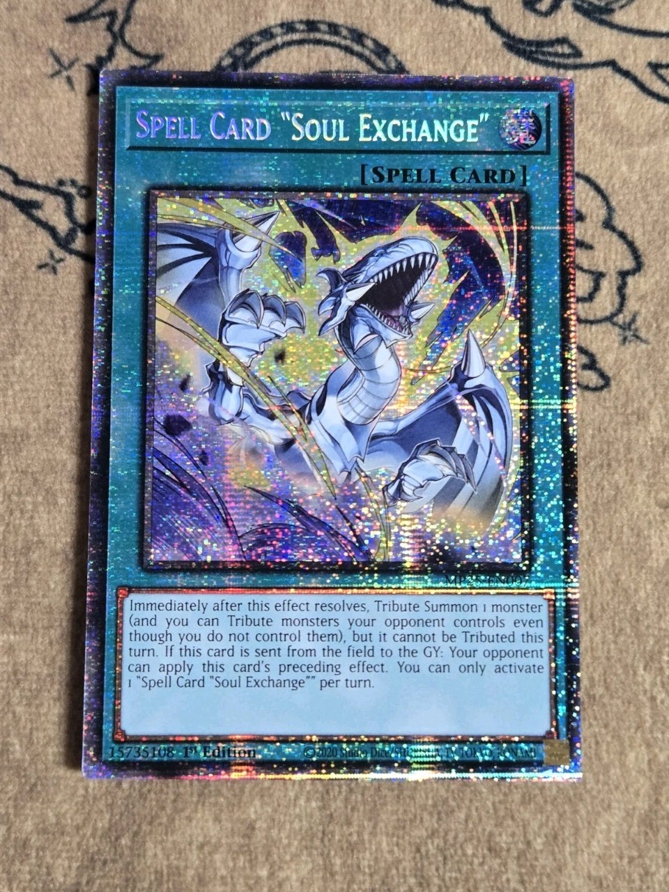 Yugioh Spell Card “Soul Exchange” MP25-EN007 1st Edition Starlight Rare NM