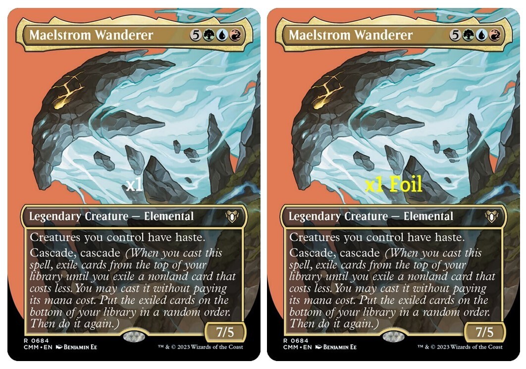 MTG Borderless Commander Masters CMM Maelstrom Wanderer MINT (SELECT)