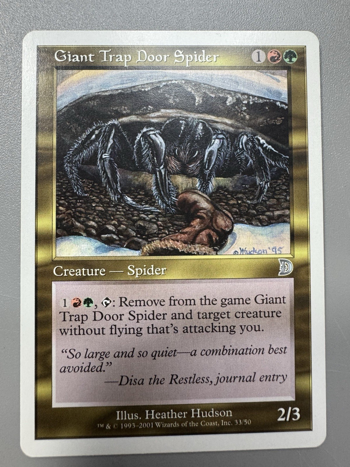 Giant Trap Door Spider #33 Deckmasters Garfield vs Finkel Regular