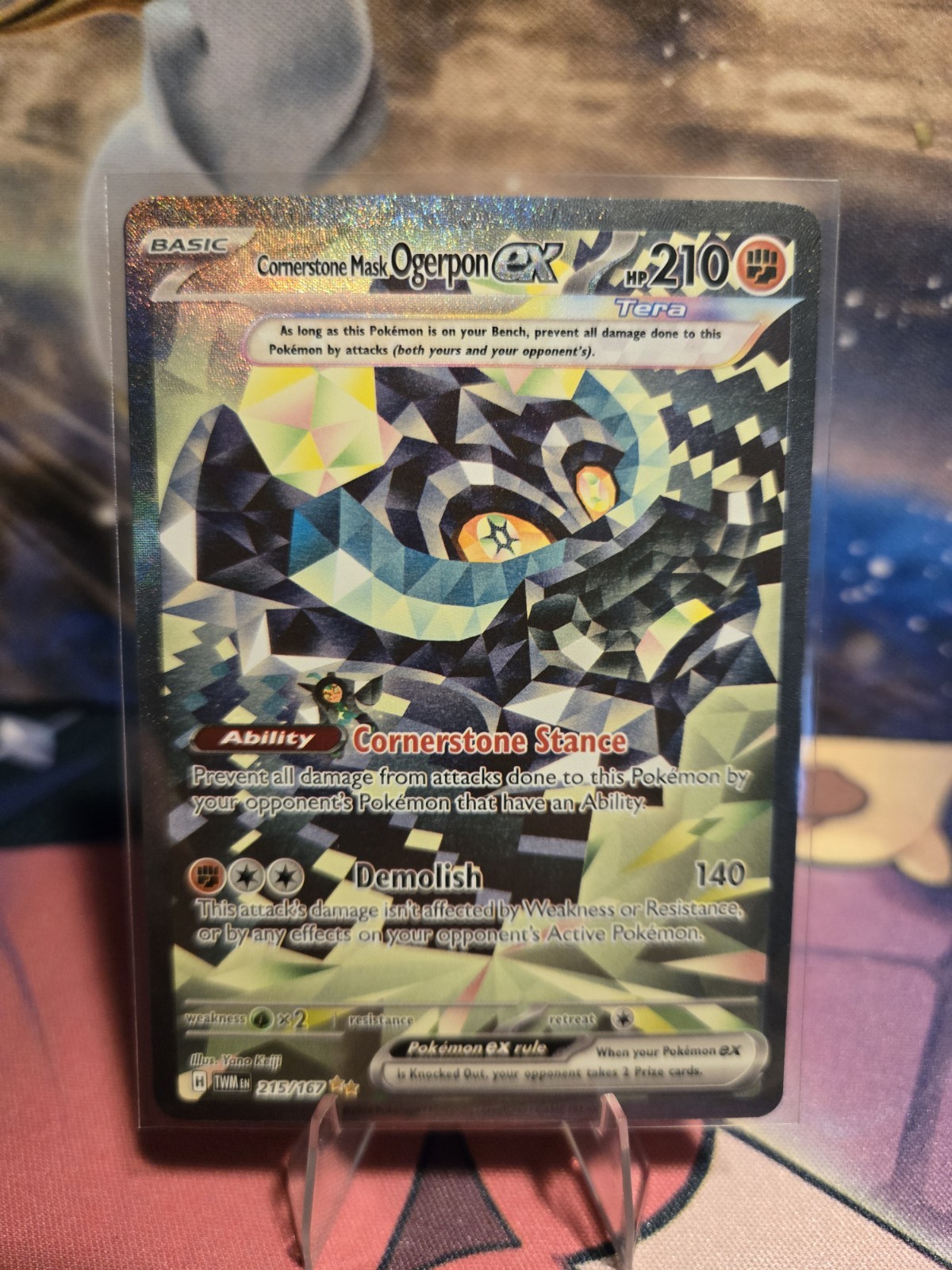 Cornerstone Mask Ogerpon EX 215/167 Twilight Masquerade – NM
