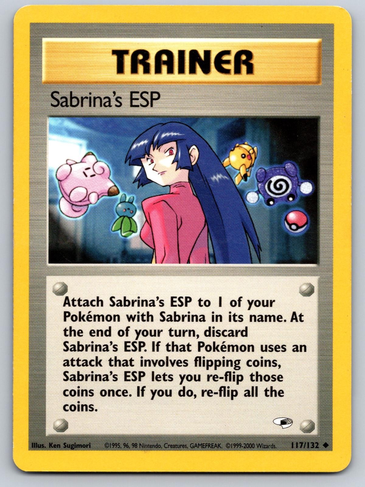 Sabrina’s ESP 117/132 Uncommon Gym Heroes Pokemon Unlimited Lightly Played