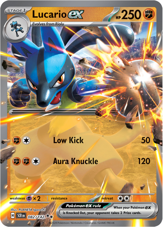 Lucario ex – 082/142 – Stellar Crown – Holo