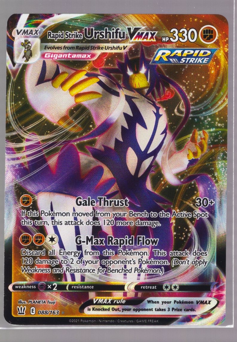 RAPID STRIKE URSHIFU VMAX 088/163 HOLO BATTLE STYLES POKEMON PLANETA TSUJI