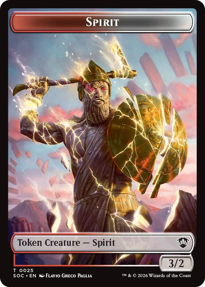 MTG Spirit (0025) // Rogue Double-Sided Token Secrets of Strixhaven 25 // 10 NM