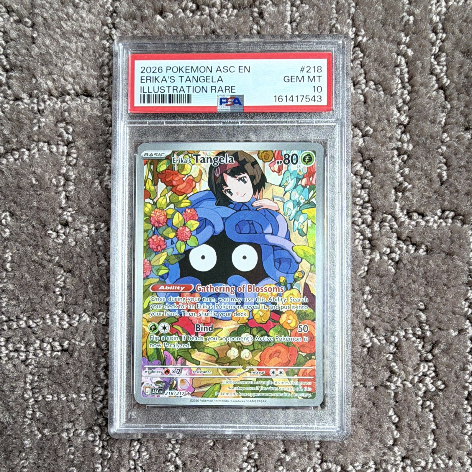 PSA 10 Erika’s Tangela 218/217 Me: Ascended Heroes Illustration Rare Holo EN