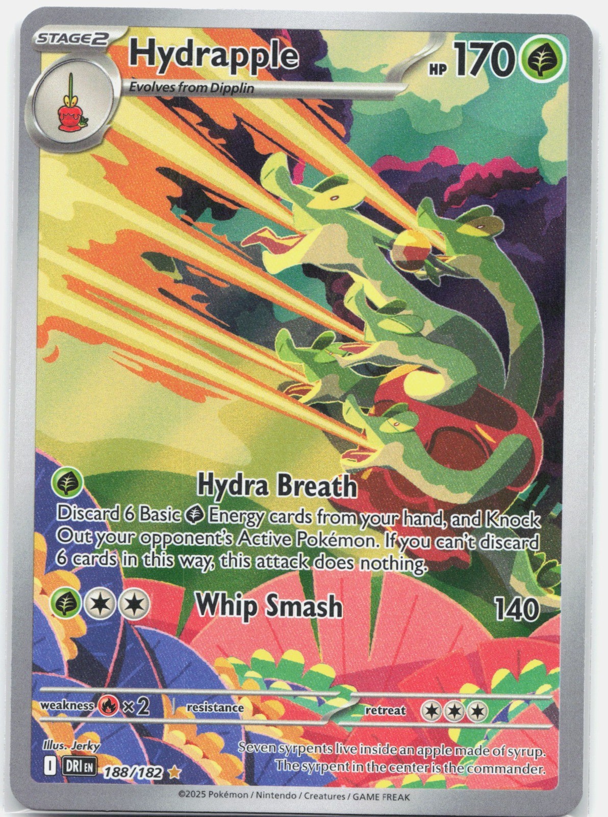 Hydrapple Illustration Rare SV10: Destined Rivals DRI Grass Holo 188/182 2025 NM