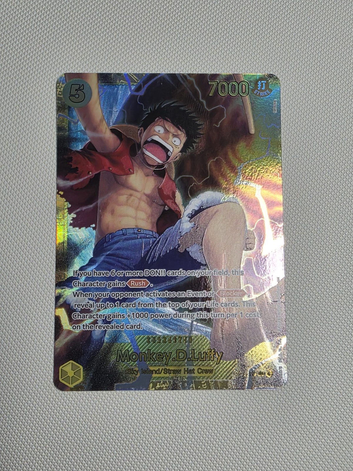Bandai One Piece Card Game Monkey D. Luffy OP15-119 SR Alt Art Foil 7000