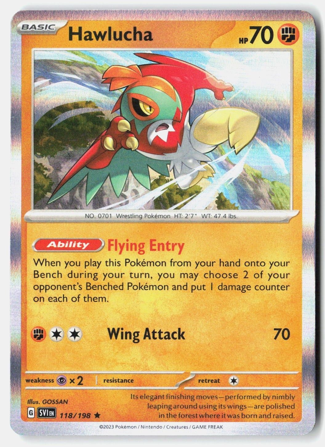 Hawlucha 118/198 Scarlet & Violet Pokemon TCG NM