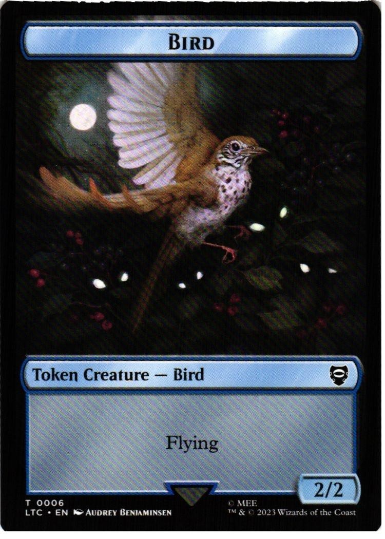 Elf Warrior // Bird Double-Sided Token 15 // 5 Token Kaldheim NM