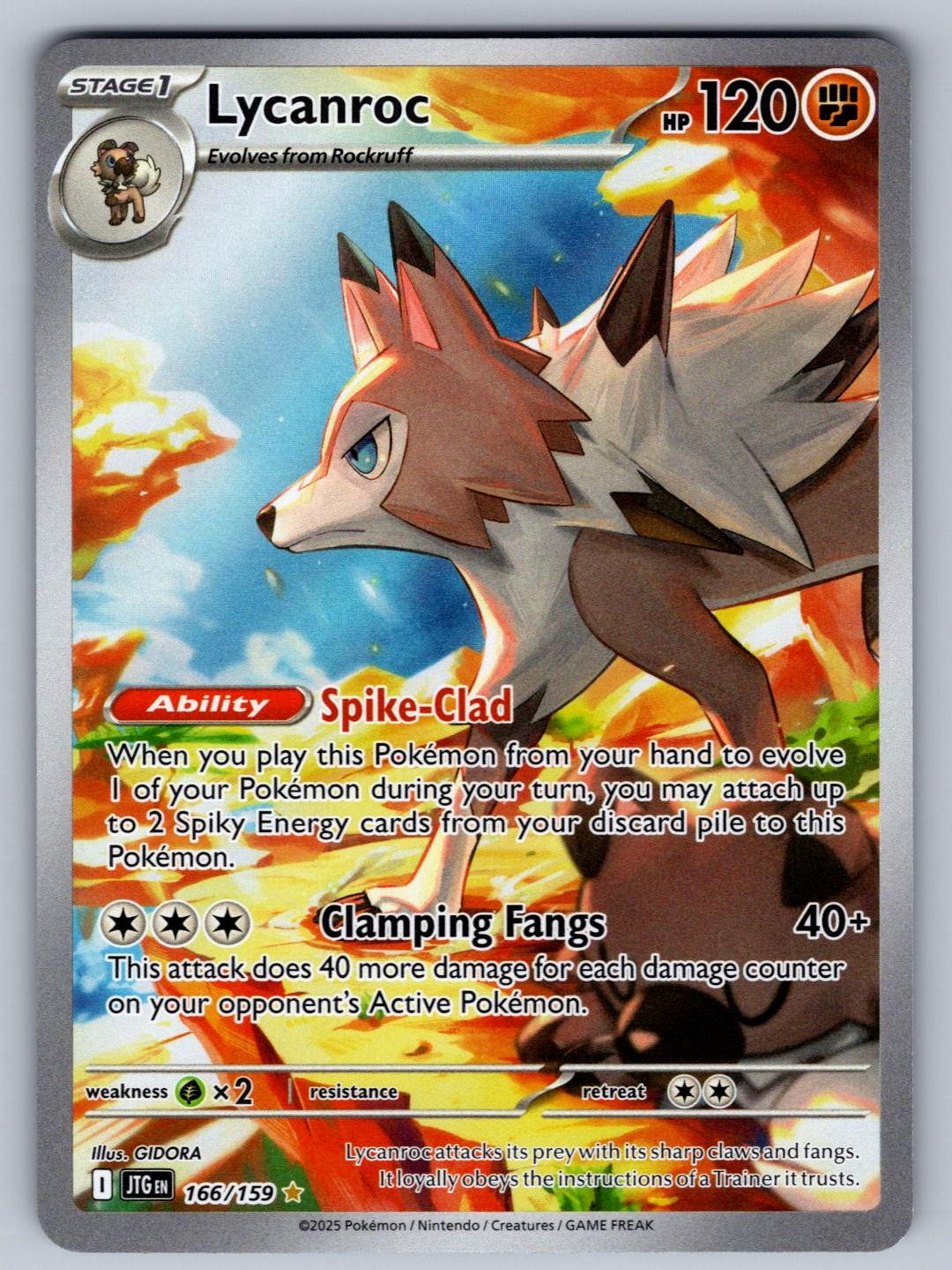 Lycanroc 166/159 Illustration Rare Journey Together Near Mint