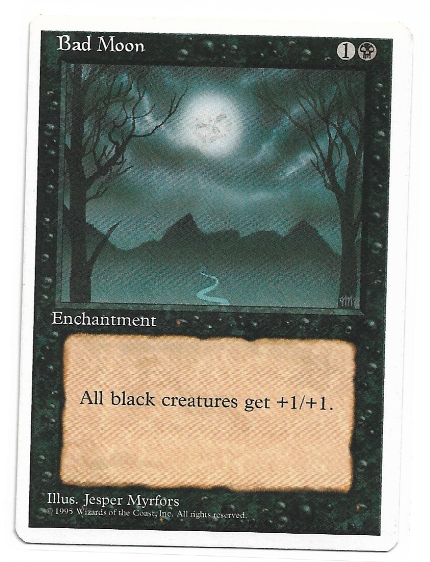 Magic the Gathering ~ MTG ~ 1x Bad Moon ~ Fourth Edition ~ 4Ed ~ HP