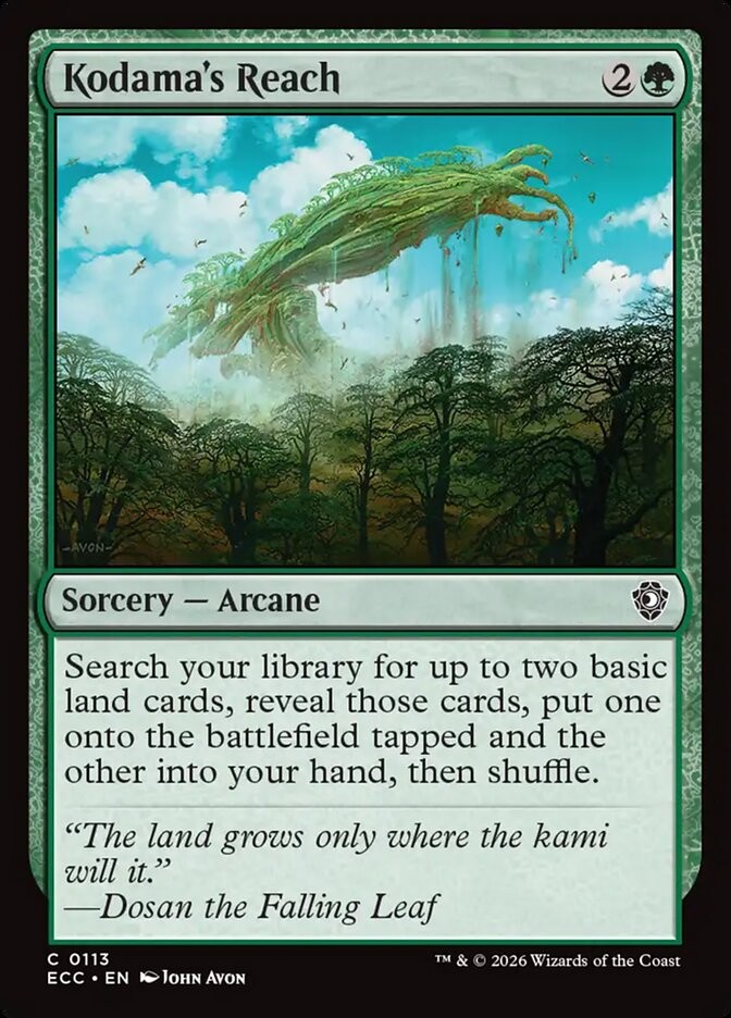 Kodama’s Reach 113 NM Lorwyn Eclipsed Commander MTG