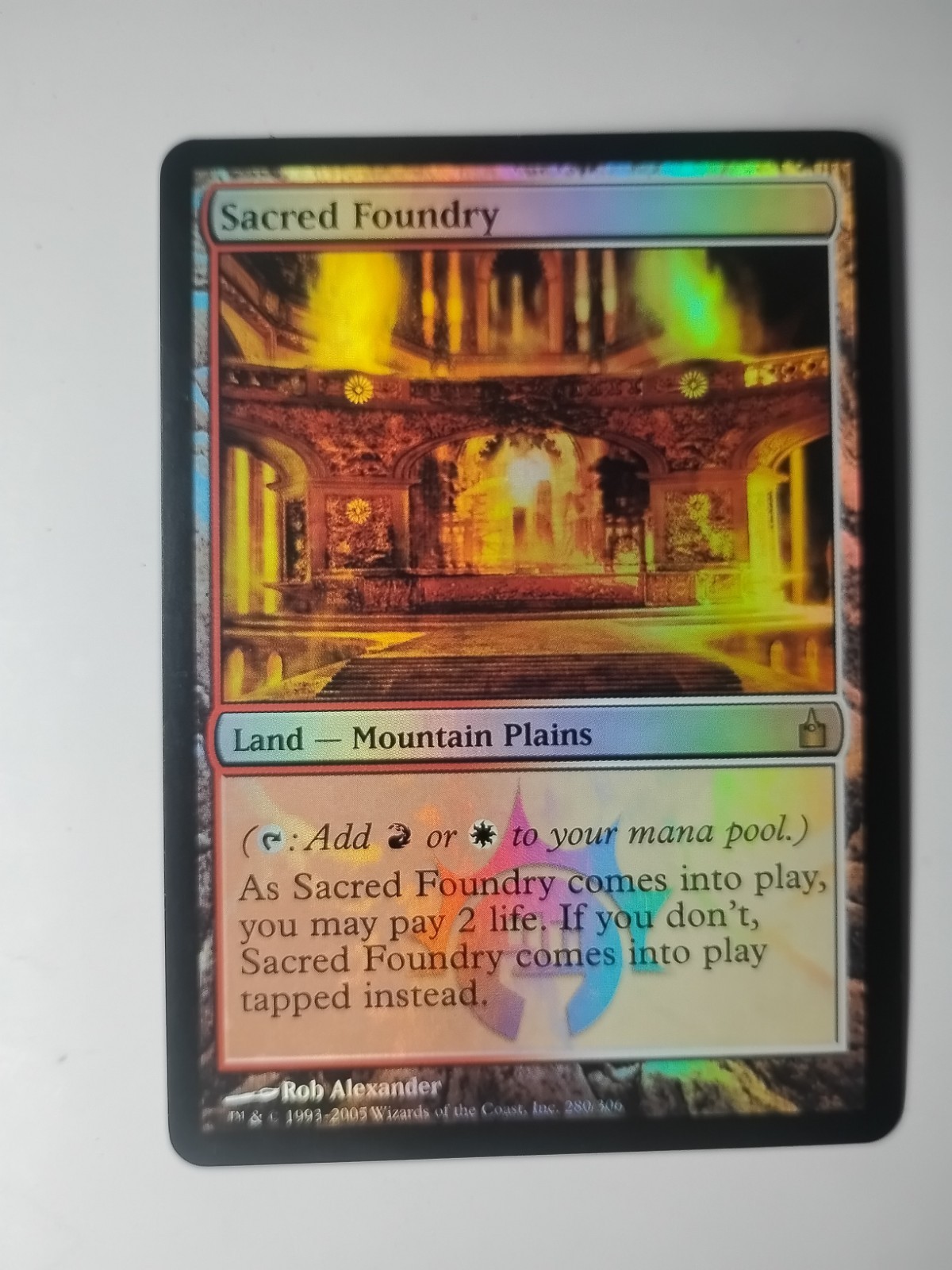 MTG Sacred Foundry – Foil- Ravnica: City of Guilds unplayed, LP 280/306 Magic