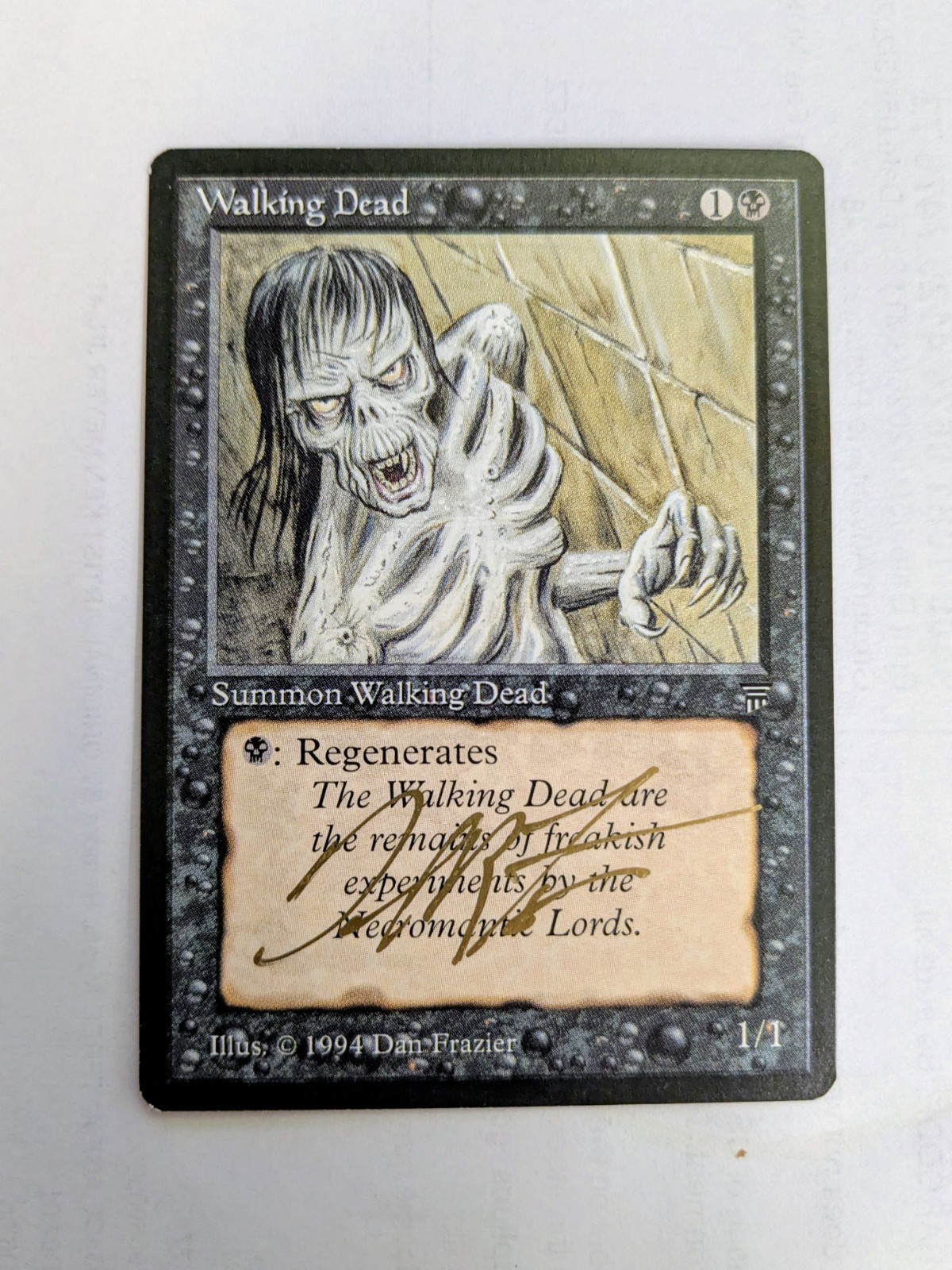 MTG LEGENDS Walking Dead SIGNED IN GOLD BY DAN FRAZIER