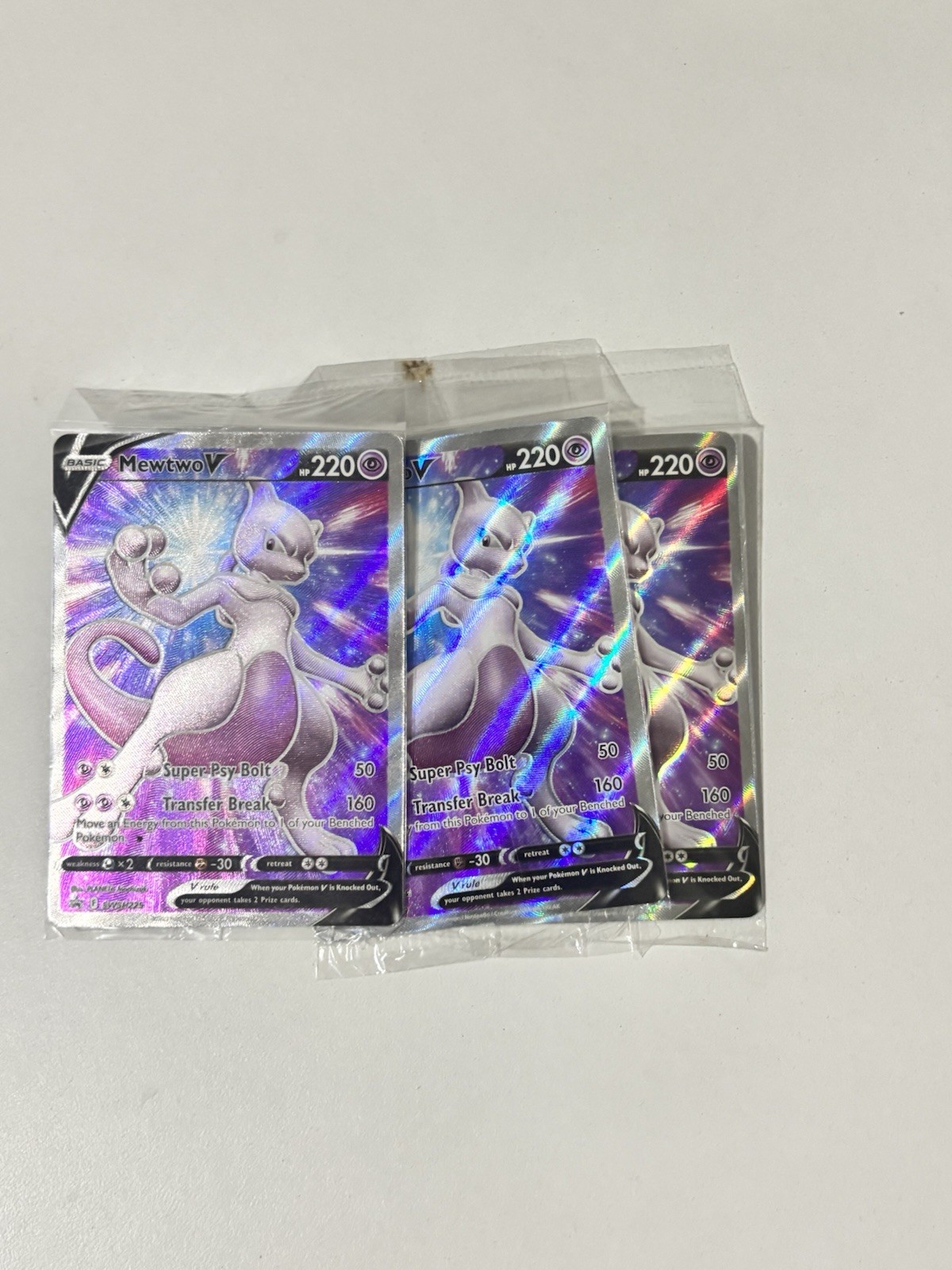 Pokémon Mewtwo v Holo Black Star Promo TCG Card Sealed ( 1 )