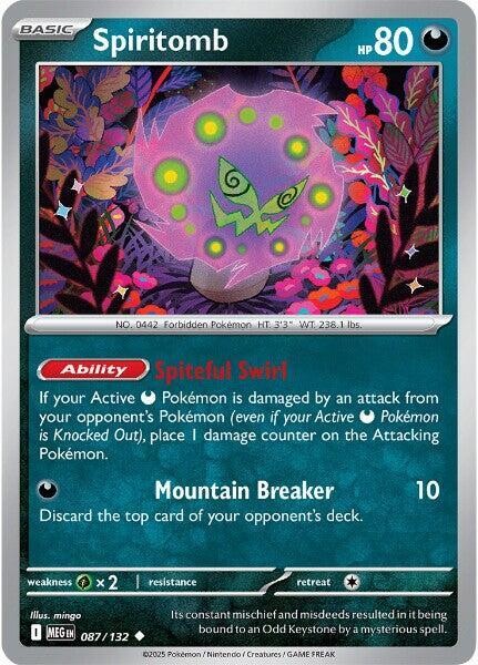 Spiritomb #087/132 Me01 Mega Evolution Uncommon Reverse Holo Pokemon TCG NM