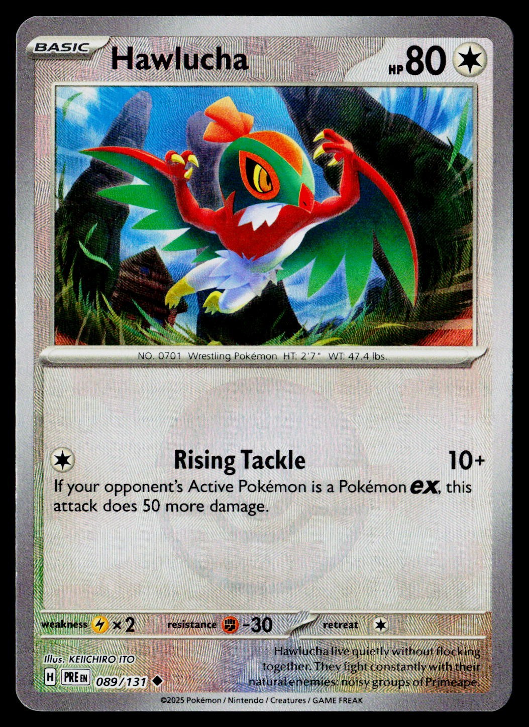 SV: Prismatic Evolutions Hawlucha (Poke Ball Pattern) 089/131 Holo NM