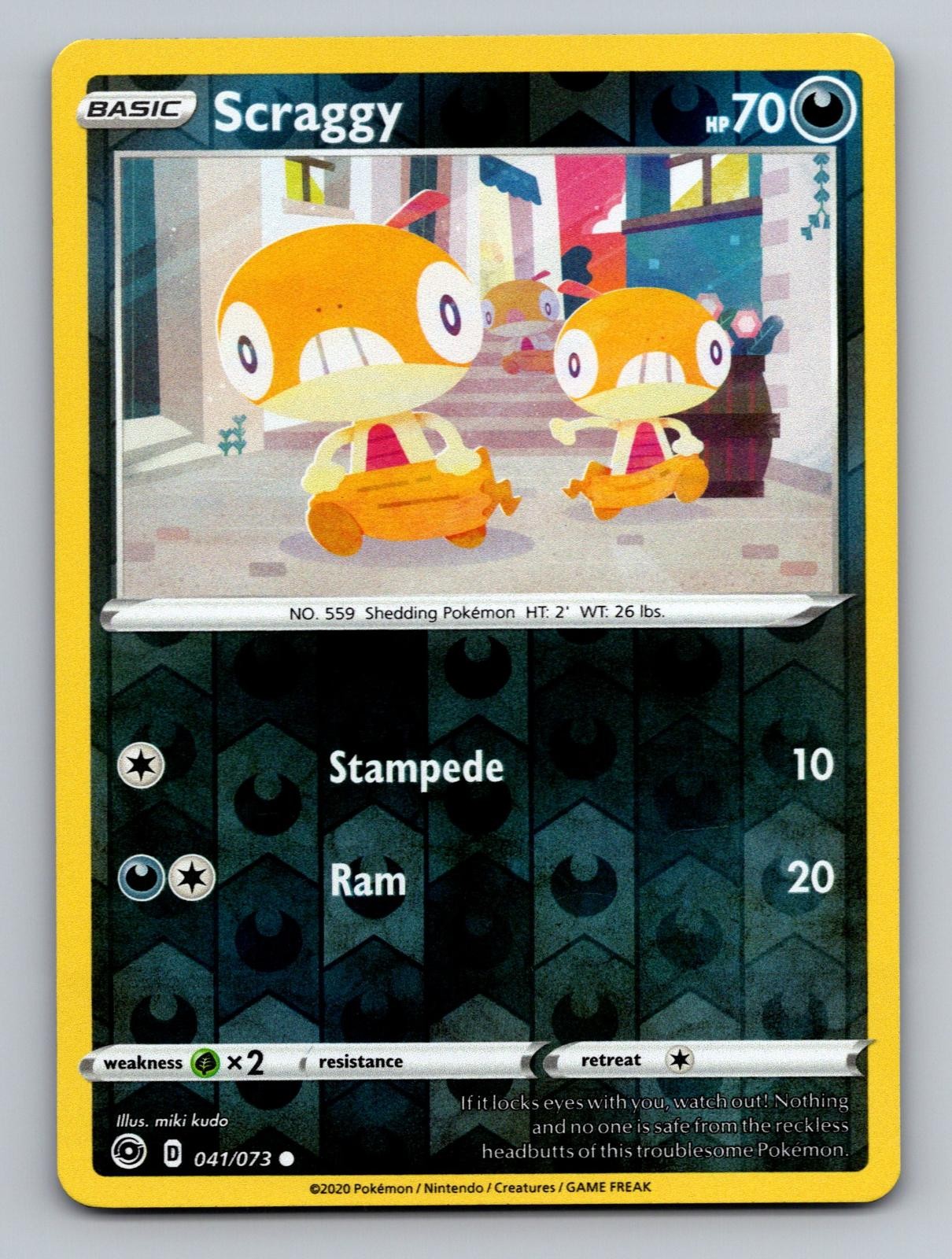 Scraggy 041/073 Champion’s Path Common Reverse Holo Near Mint