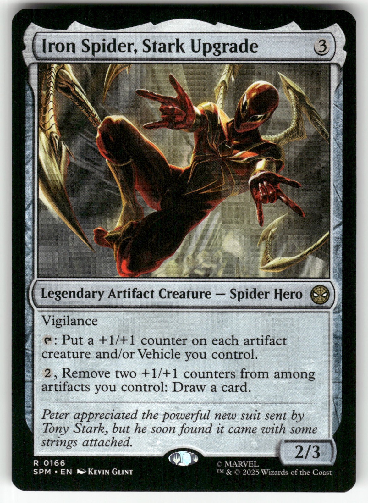 Iron Spider, Stark Upgrade 166 Rare Marvel’s Spider-Man Magic: The Gathering NM