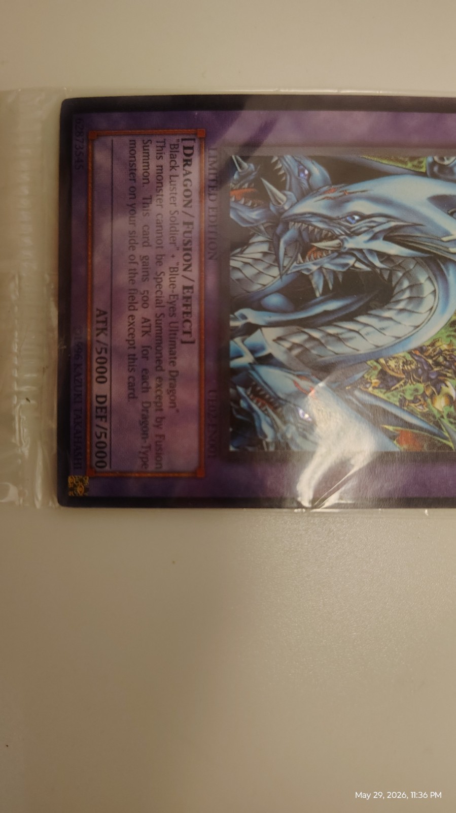 Yugioh SEALED Dragon Master Knight Fusion Monster Limited UE02-EN001