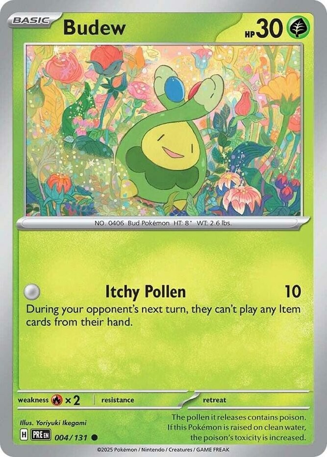 Budew – 004/131 – Common – Reverse Holo – Near Mint