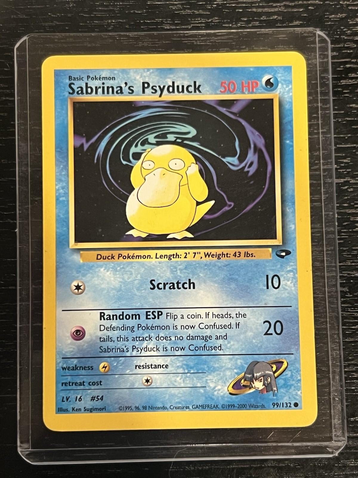 Sabrina’s Psyduck 99/132 Common Gym Challenge Pokemon Unlimited LP