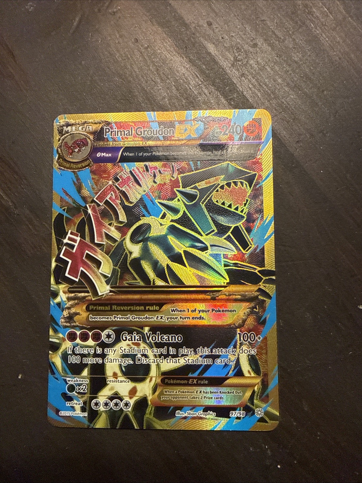 Primal Groudon EX (Shiny Full Art) 97/98 XY – Ancient Origins Holo