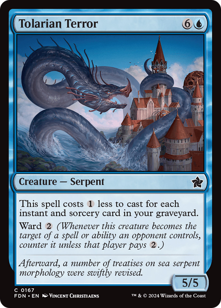 x4 Tolarian Terror FDN Foundations MTG 167 COMMON M/NM 4x