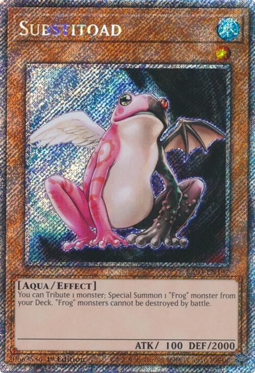 YUGIOH! Substitoad Platinum Secret Rare RA03-EN197 1st Edition NM