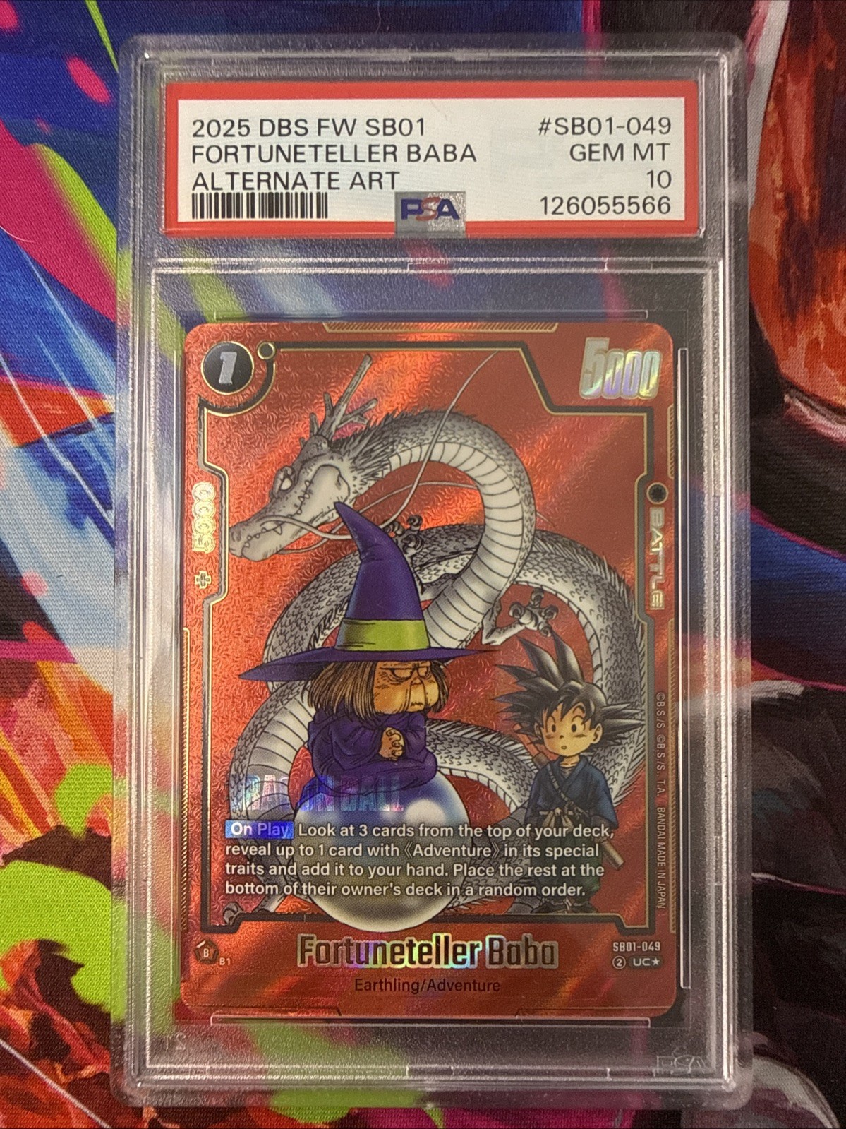 Fortuneteller Baba Manga #SB01-049 Dragon Ball 2025 Fusion World PSA 10 GEM MT