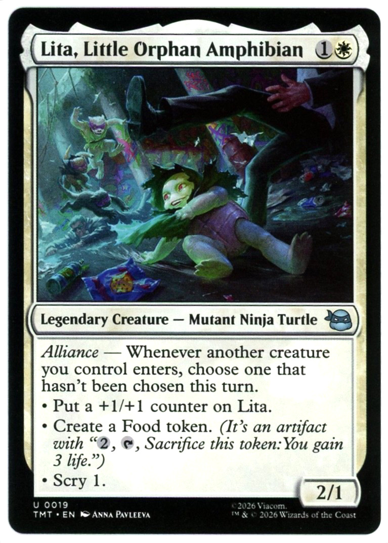 Lita, Little Orphan Amphibian – 0019 – TMT Teenage Mutant Ninja Turtles MTG NM/M