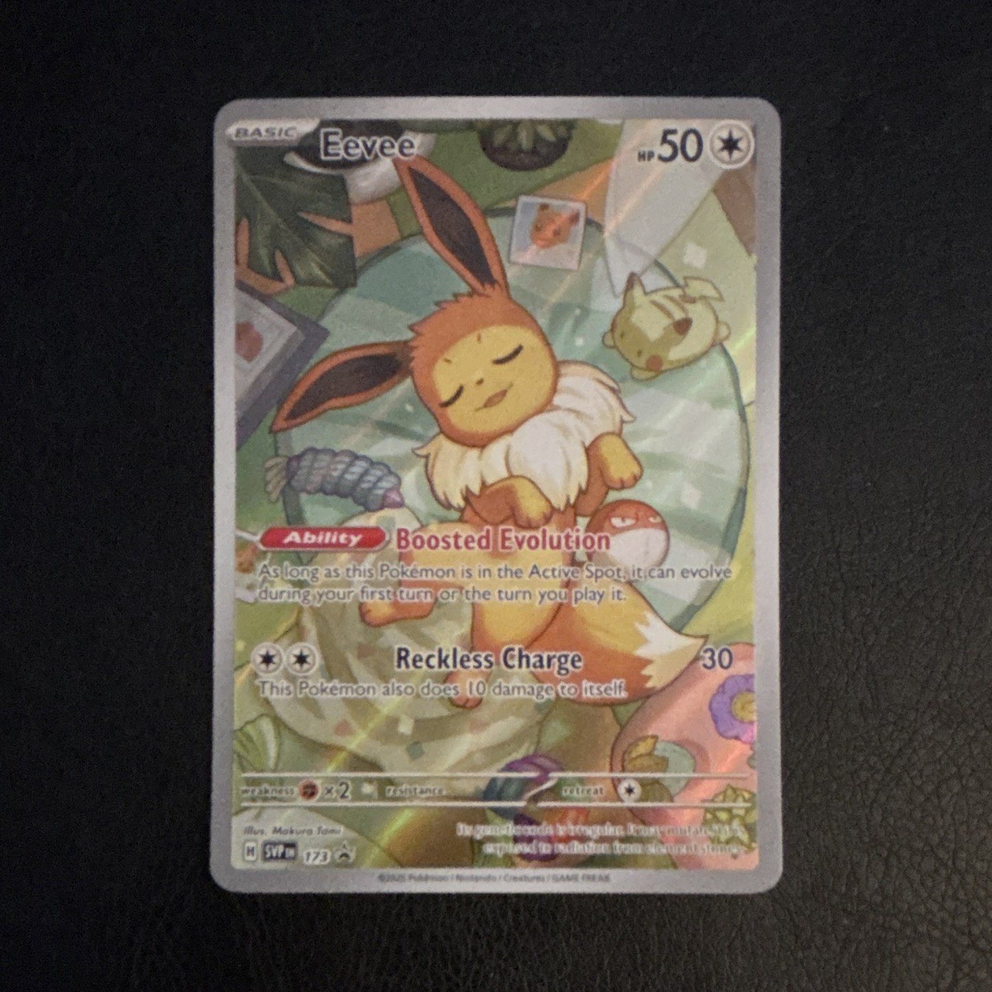 The Pokémon Company Eevee 173 SV Promo Holo Eng 50 HP Basic Makura Tami