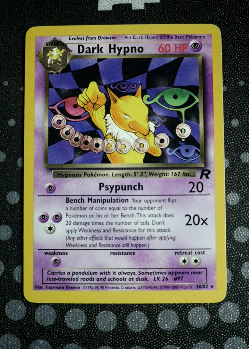 Dark Hypno Pokemon Team Rocket TR #26/82