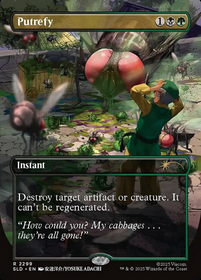 1x Putrefy ~~ Borderless – Foil NM-Mint, English Secret Lair MTG Magic
