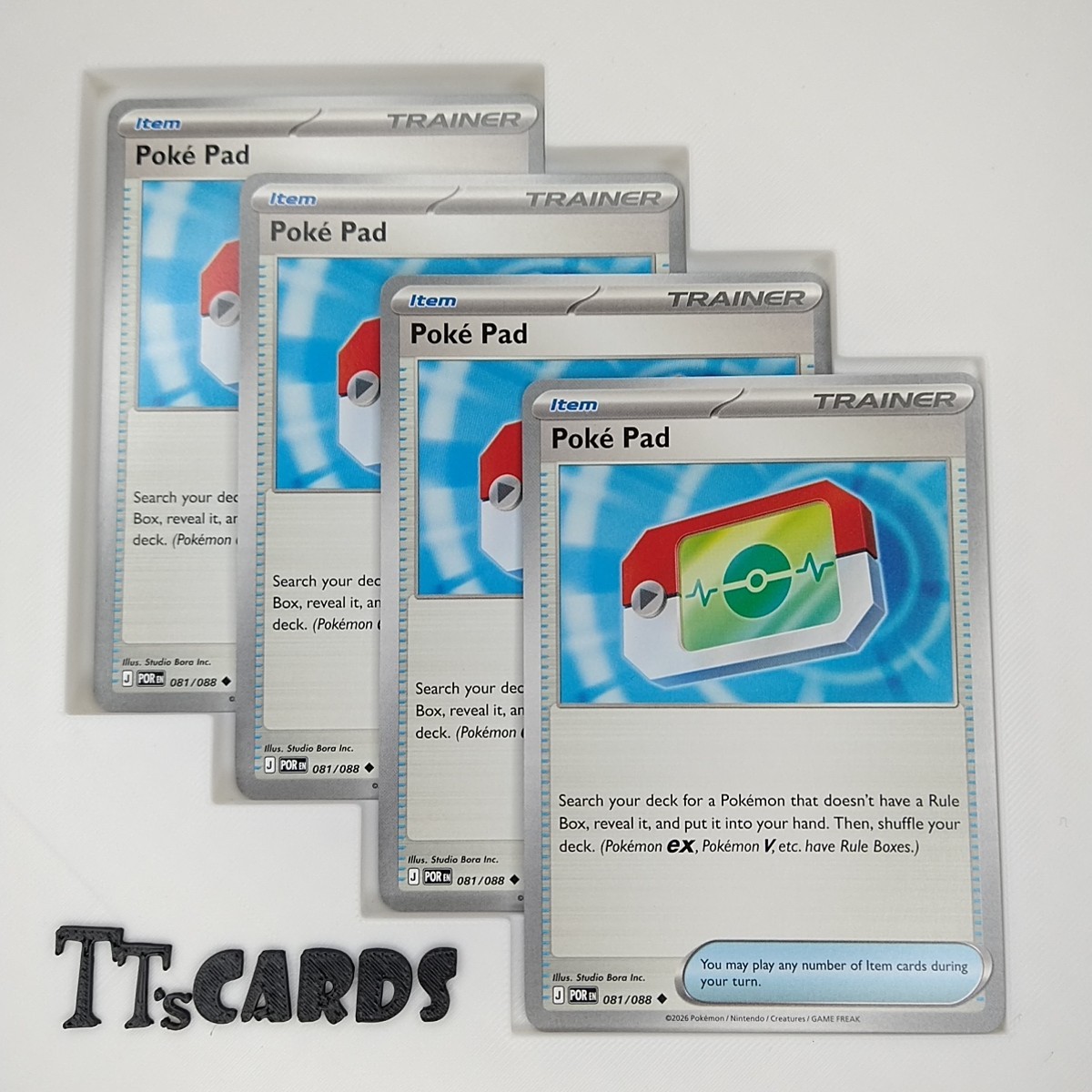 Poke Pad 081/088 x4 Playset 4x Pokemon TCG ME03 Perfect Order POR – 4 Card Set