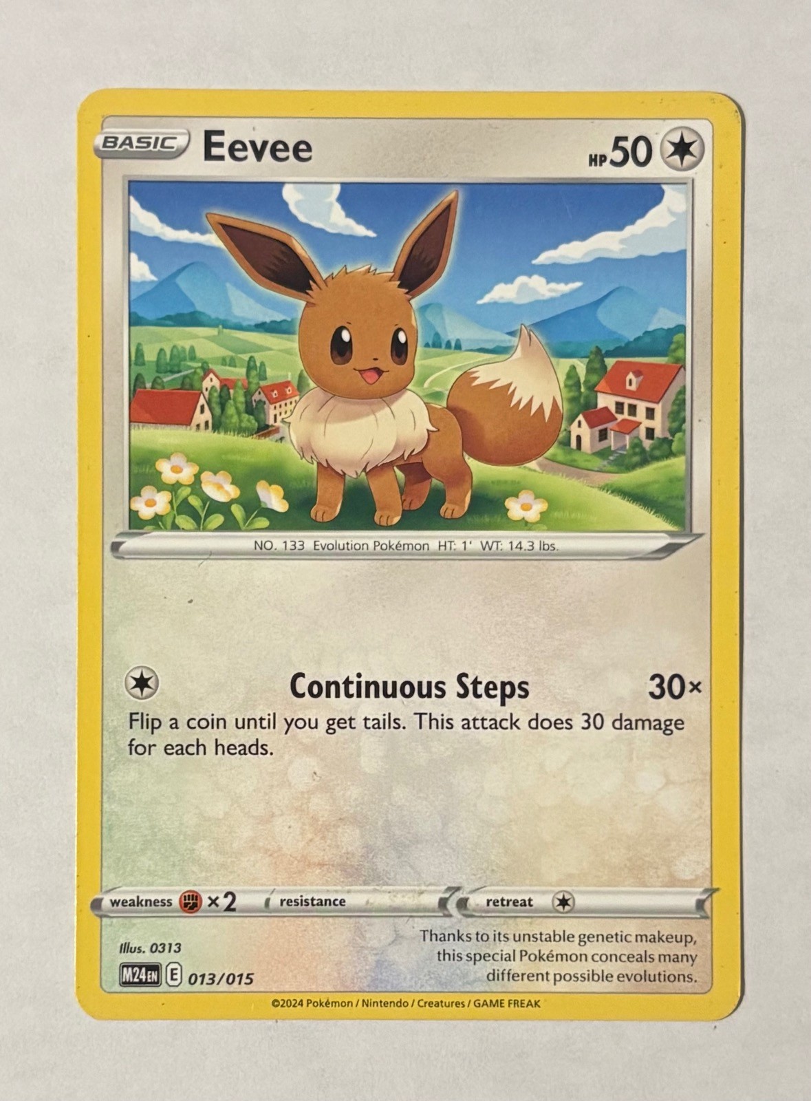 Eevee 013/015 Promo McDonald’s Promos 2024 Pokemon Moderately Played